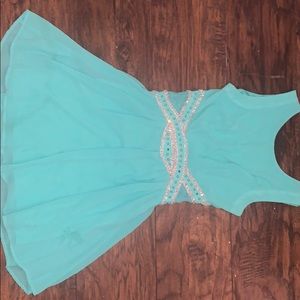 Teal girls dress